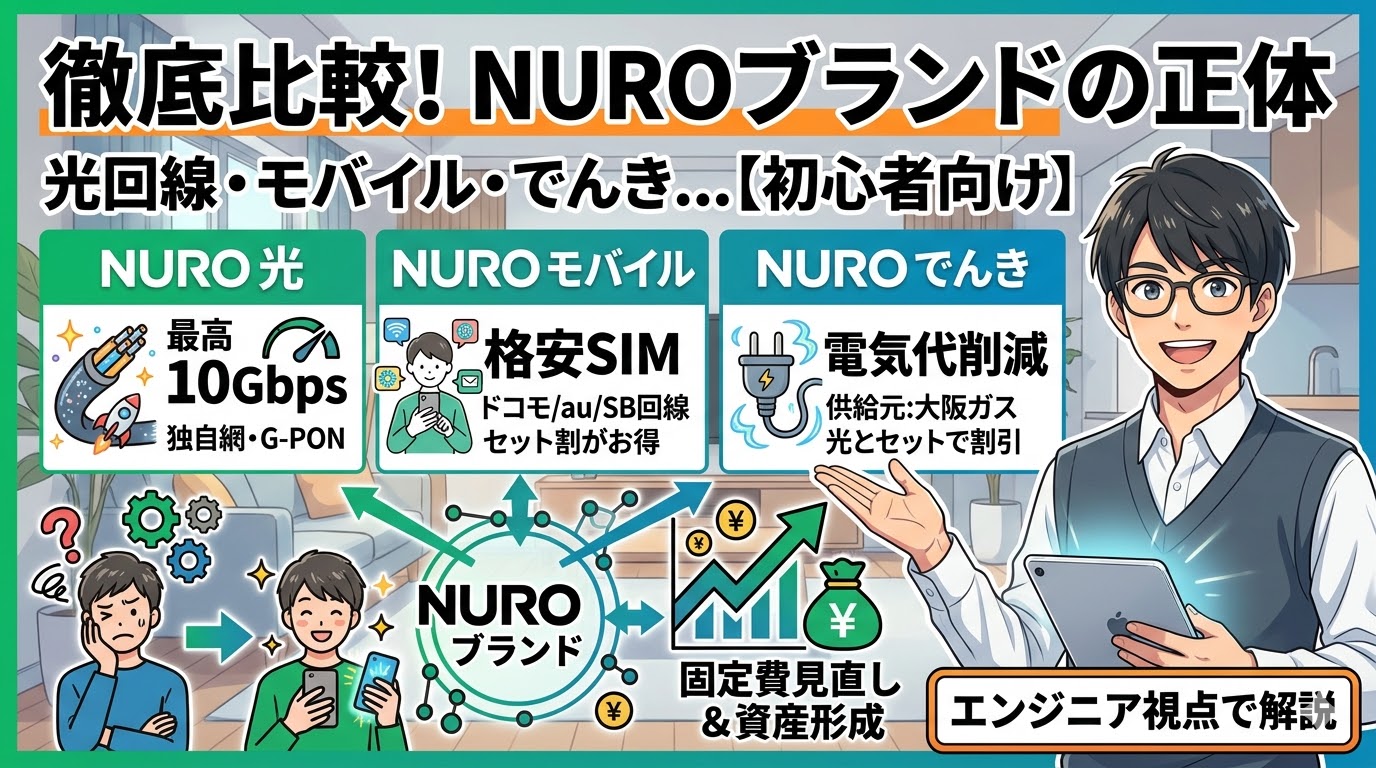 NUROモバイル・NURO光・NUROでんき──NUROブランドを全部わかりやすく整理してみた