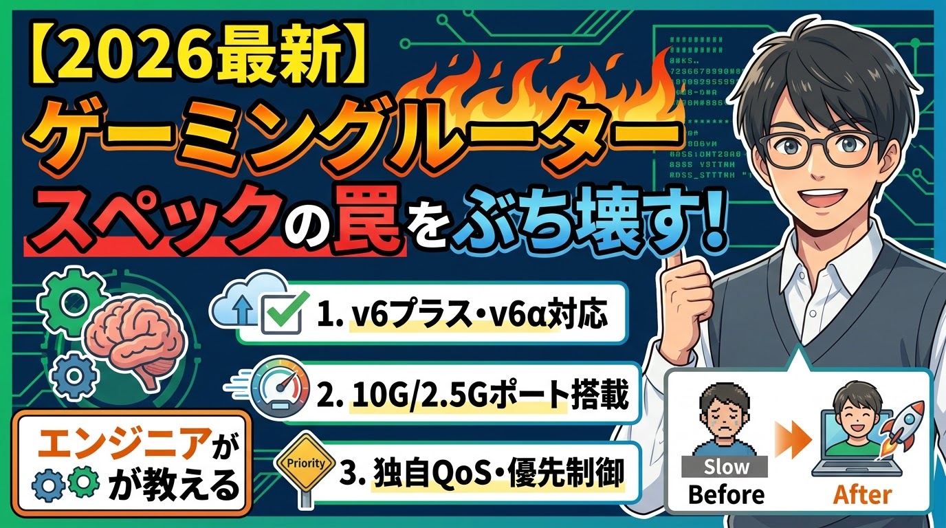 ゲーミングルーターは意味ない？効果がある環境・ない環境を徹底検証【2026年】