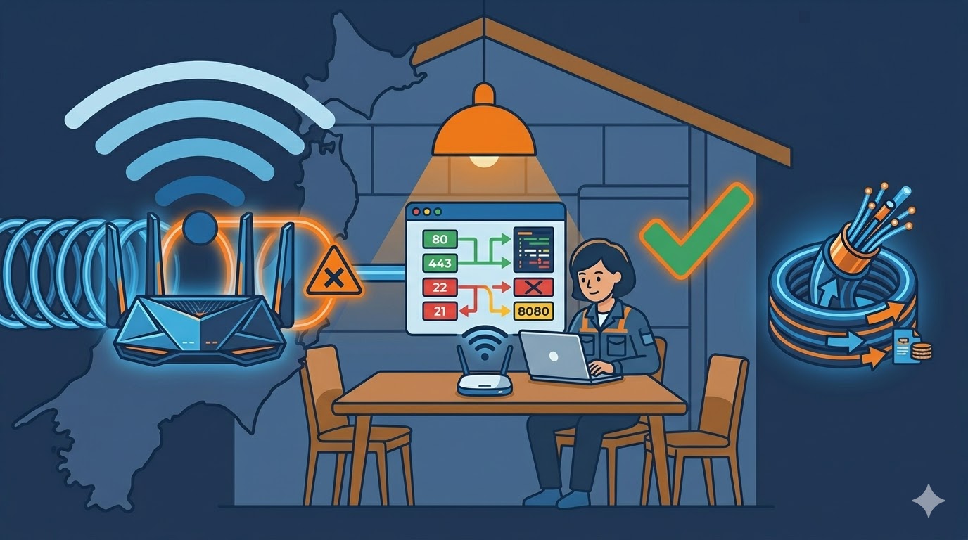 MAP-Eポート制限とVPNプロトコルの関係を示すイメージ図