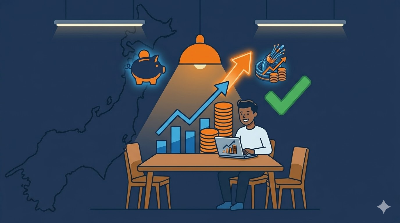 コスト削減・節約・FIRE達成のイメージイラスト