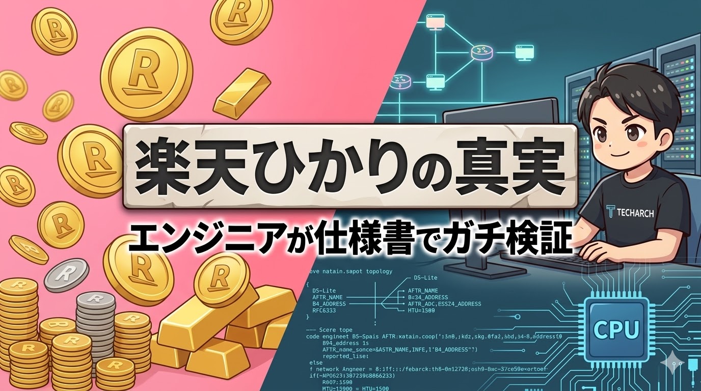 【ポイント還元の真実】楽天ひかりは楽天経済圏最強の選択か｜エンジニアが接続方式と品質を仕様書で検証